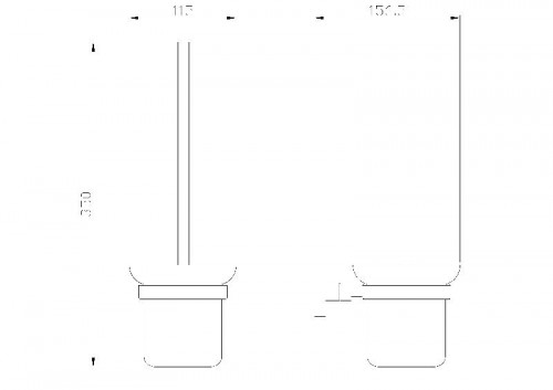 Ершик для унитаза Wonzon &amp; Woghand Polo WW-8919-DG цвет Темное золото