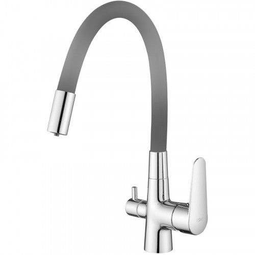 Смеситель для кухни ESKO Coral CL03GChr Хром Серый латунь