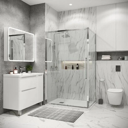 Душевой уголок Grossman Cosmo 130x100 120.K33.02.1310.10.00 профиль Хром стекло прозрачное