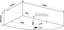 Акриловая ванна Azario Микона 160х100 L МИВ0001 цвет Белый