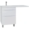 Раковина Grossman Madera Камилла 110 L 1101031 с местом под стиральную машину Белая искусственный камень (литьевой мрамор) с местом под стиральную машину, подвесная, полувстраиваемая