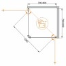 Душевой уголок Cezares Elena 80x80 ELENA-W-A-2-80-P-Cr профиль Хром стекло рифленое