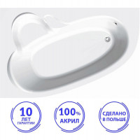 Акриловая ванна C-Bath Atlant 140x100 CBA00101L без гидромассажа