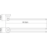 Полотенцедержатель WasserKRAFT Donau K-9431 поворотный Хром