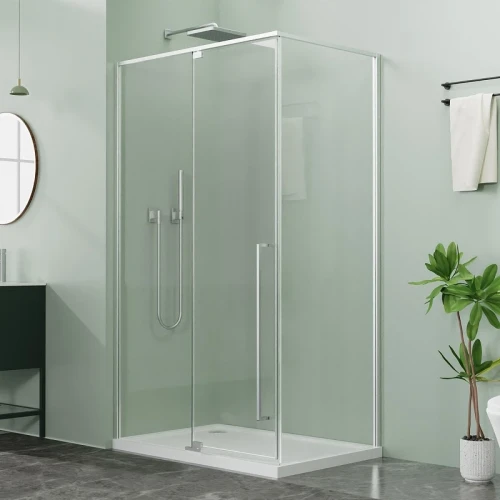 Душевой уголок Azario Male 120х80 AZ-J50-12080-CH-CL профиль Хром стекло прозрачное