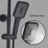 Душевая система ALMAes GaLaxy SDI-1801 с термостатом Черная матовая латунь на стену