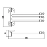 Полотенцедержатель Savol S-006403 поворотный цвет Бронза