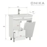 Тумба под раковину Onika Айленд 70 107062 с бельевой корзиной цвет Белый