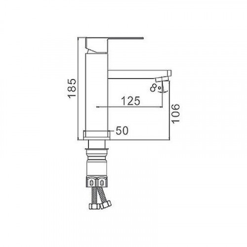 Смеситель для раковины Ekko E1082-22 Серый