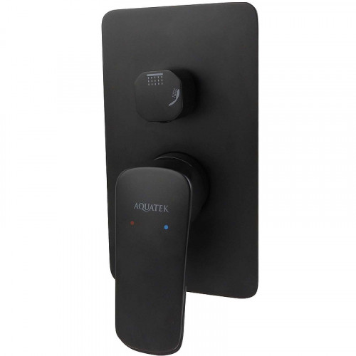 Душевая система Aquatek Вега AQ1075MB Черная матовая латунь встраиваемый