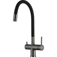 Смеситель для кухни Gappo G4398-39 Оружейная сталь Черный латунь