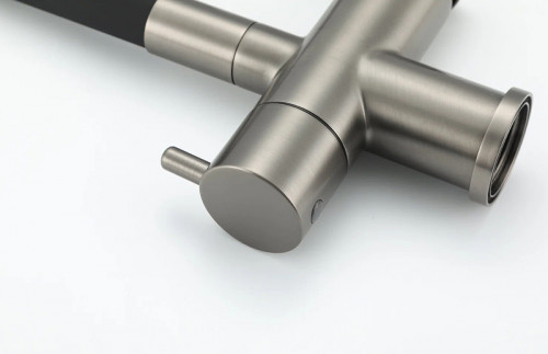 Смеситель для кухни Gappo G4398-39 Оружейная сталь Черный латунь