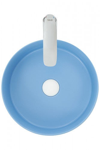 Раковина-чаша WeltWasser Elbach 3134 MBL 35 10000004518 Голубой матовый фаянс накладная