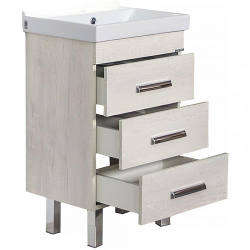 Тумба с раковиной Comforty Никосия 50Н 00-00017092 Дуб белый