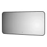 Зеркало Defesto Aura 120х60 DF 2968RH с подсветкой 34W-4500K/ИК - выключатель/Нейтральный белый свет/Черная рама