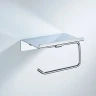 Держатель туалетной бумаги Shevanik SG57 SG5705-1 с полкой цвет Хром