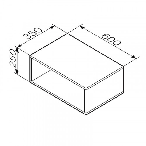 Ниша для пенала AM.PM Func 60 M8FOH0601WM Белая матовая МДФ / ЛДСП
