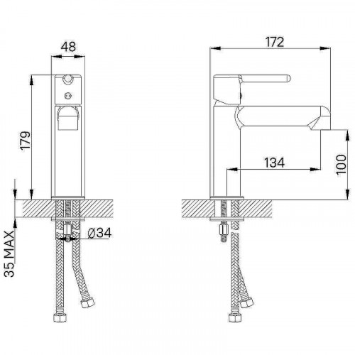 Смеситель для раковины Iddis Aiger AIGSB00i01 Хром глянцевый