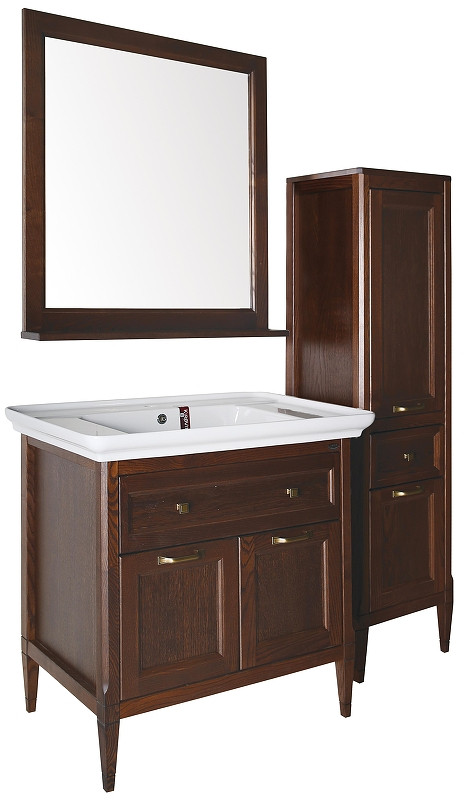 Комплект мебели для ванной ASB-Woodline Гранда 85 1148702 цвет Антикварный орех
