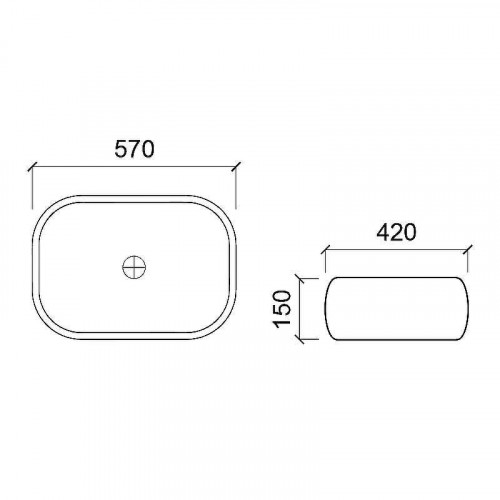 Раковина-чаша WesnaArt Round 57 4050-ROU Белая