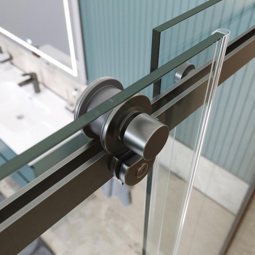 Душевой уголок BelBagno Soft Close-2 120x80 SOFT_CLOSE-2-AH-1-120/80-C-GM профиль Оружейная сталь стекло прозрачное