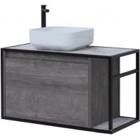 Тумба под раковину Aquanet Nova Lite Loft 90L 261656 подвесная Дуб рошелье МДФ / ЛДСП