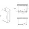 Душевой уголок Abber Schwarzer Diamant 150x100 AG30150BMH-S100BM-S100BM профиль Черный стекло матовое