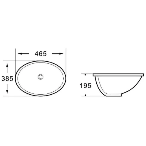 Раковина beWash 46 BK4638UC000 Белый глянец
