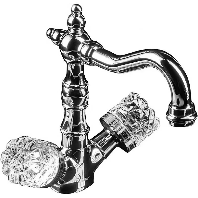 Смеситель для раковины Boheme Crystal 272-CRST Хром латунь
