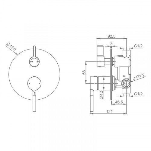 Смеситель для душа Raglo R20.272.03 цвет Золото матовое