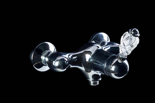 Смеситель для душа Boheme Crystal 264-CRST Хром латунь на стену