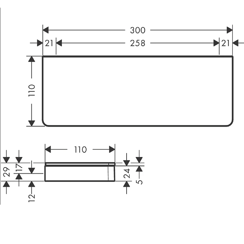 Полка Axor Universal Accessories 42838250 Шлифованное золото