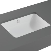 Раковина Vitra S20 55 7475B003-0618 Белая фарфор встраиваемый