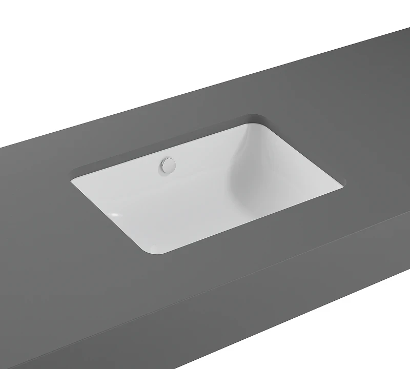 Раковина Vitra S20 55 7475B003-0618 Белая фарфор встраиваемый
