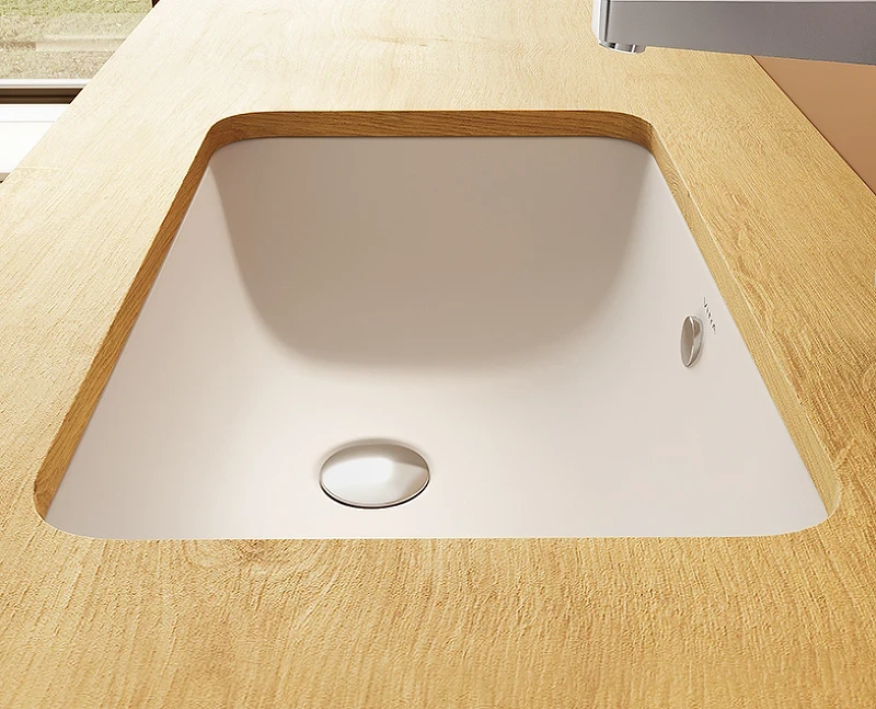 Раковина Vitra S20 55 7475B003-0618 Белая фарфор встраиваемый
