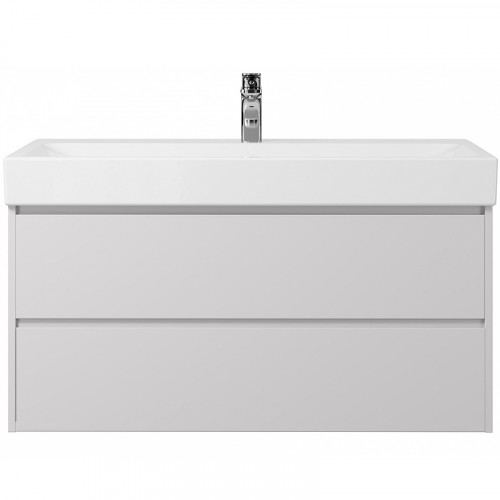 Тумба под раковину Creto Scala 100 3-1079W подвесная Белая глянцевая МДФ / ЛДСП