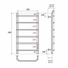 Электрический полотенцесушитель Point Виктория PN06858 П6 500x800 диммер справа Хром