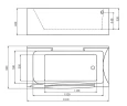 Акриловая ванна Gemy Gemy 181x90 G9055 K R С гидромассажем