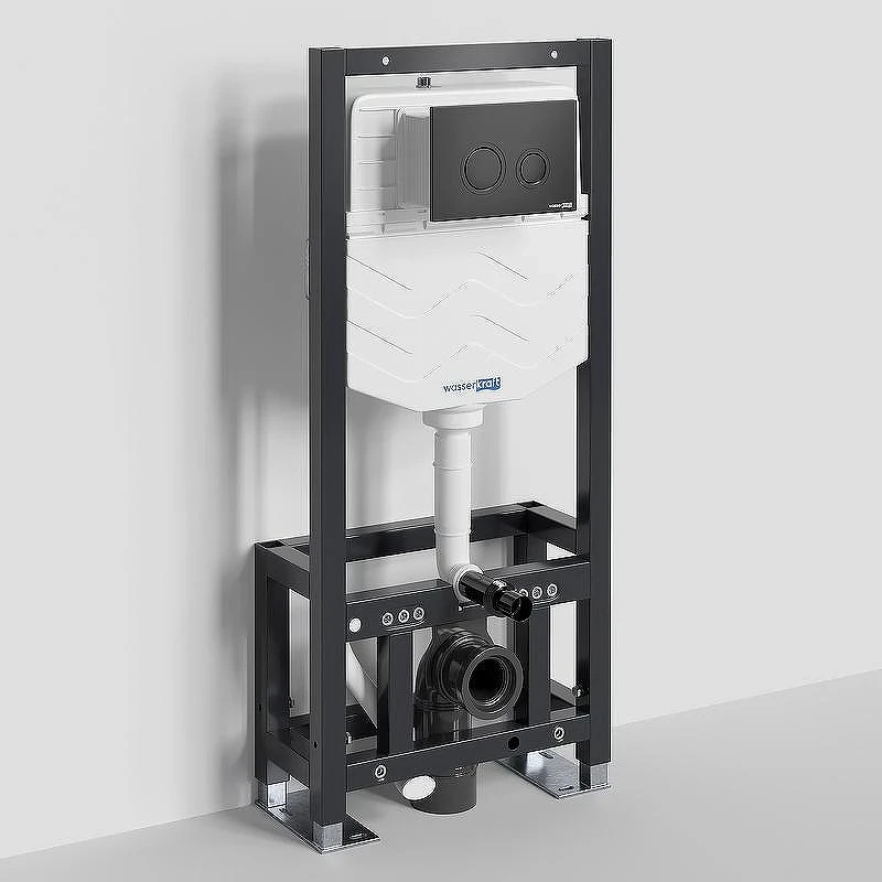Инсталляция WasserKRAFT Dill 61TLT.010.ME.MB01 для унитаза с Черной матовой клавишей смыва
