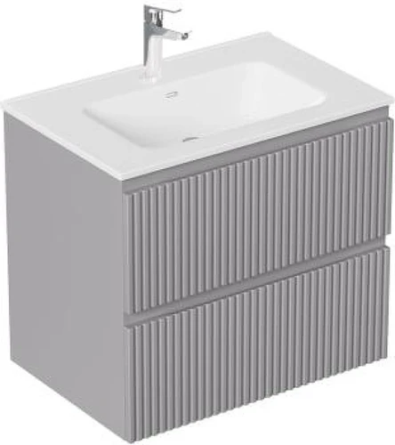 Тумба с раковиной Aquanet Джейн 2.0 70 378307 подвесная цвет Графит