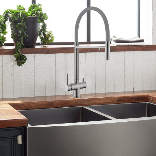 Смеситель для кухни WesnaArt Eko EKO05-161 Сатин Серый