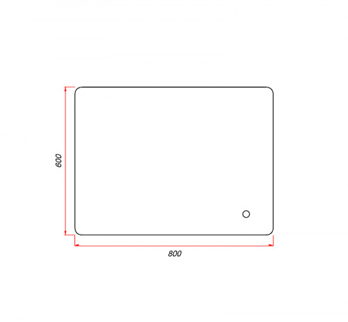 Зеркало ЗОВ 80 Z8060 с подсветкой с сенсорным выключателем