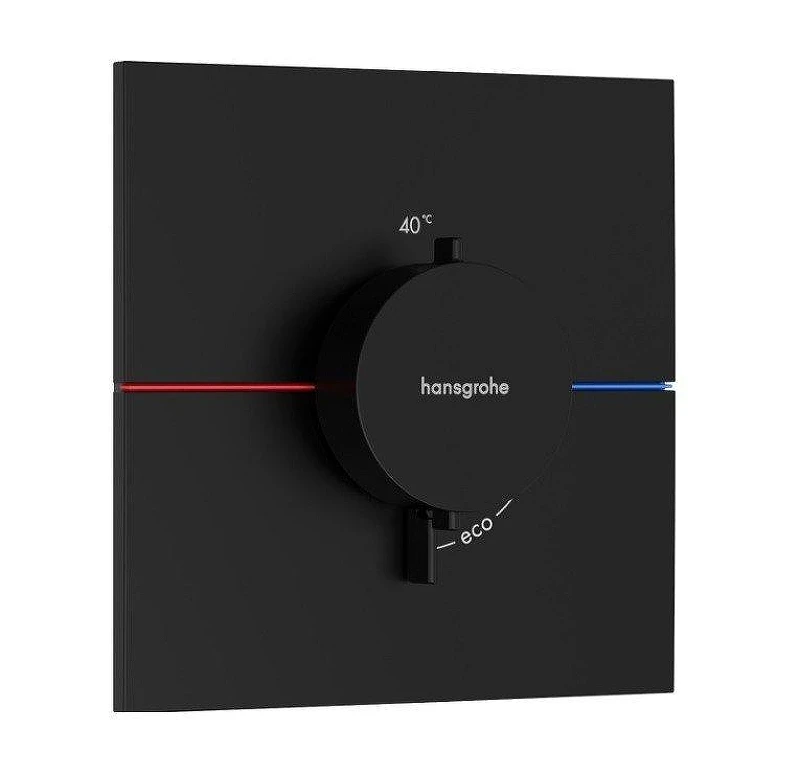 Смеситель для душа Hansgrohe ShowerSelect Comfort E 15574670 с термостатом цвет Черный матовый