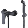 Гигиенический душ со смесителем Lemark Bronx LM3718BL Черный латунь на стену