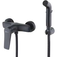 Гигиенический душ со смесителем Lemark Bronx LM3718BL Черный латунь на стену