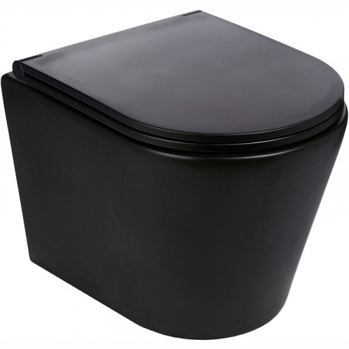 Унитаз WeltWasser Salzbach 043 MT-BL 10000010282 подвесной Черный матовый с сиденьем Микролифт фаянс подвесной