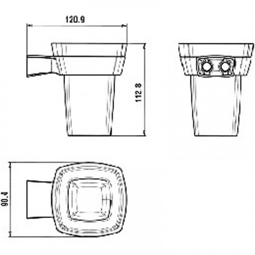 Стакан для зубных щеток Paini Lady 89CR041VR Хром