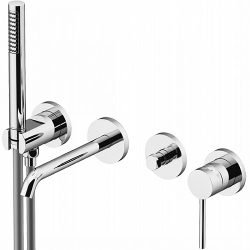 Смеситель для ванны Gattoni Circle Two 9105/91C0 Хром латунь встраиваемый