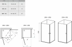 Душевая дверь Ravak Chrome CRV1-80 1QV40U01Z1 профиль Сатин стекло Transparent