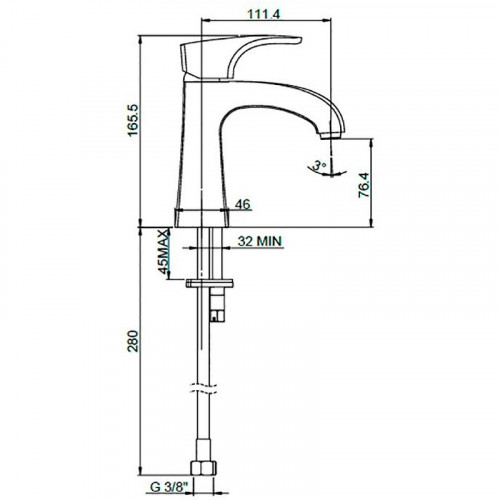 Смеситель для раковины Paini Angel ANCR205 Хром